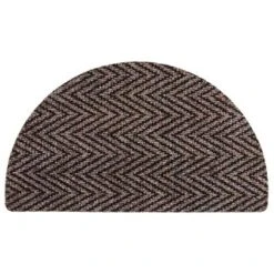 B&M Half Moon Indoor Chevron Doormat 40 X 70cm -Decorative Accessories Shop 319759 Half Moon Indoor Chevron Mat 40x70cm brown