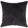 Pleated Velvet Cushion - Charcoal