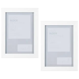 B&M Block Photo Frame 5 X 7" 2pk - White 1 B&M Block Photo Frame 5 X 7" 2pk - White