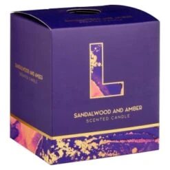B&M Alphabet Candle (Assorted) - Sandalwood & Amber -Decorative Accessories Shop 372815 372816 372849 alphabet candle sandalwood and amber l