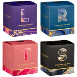 B&M Alphabet Candle (Assorted) - Sandalwood & Amber -Decorative Accessories Shop 372815 372816 372849 alphabet candle sandalwood and amber main