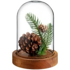 B&M Pine Cone Arrangement In Cloche