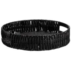 B&M Black Woven Tray