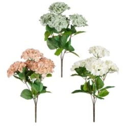 B&M Hydrangea Artificial Flower Bunch - Mink -Decorative Accessories Shop 389095 hydrangea bunche group