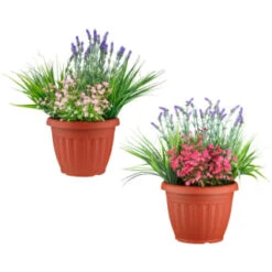 Bloom Flowers In Large Planter - Light Pink -Decorative Accessories Shop 392831 flowers in large planter group