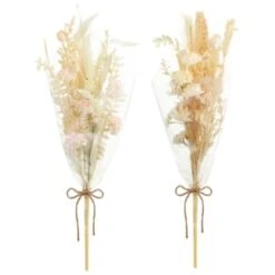 B&M Dried Flower Bunches - Pink -Decorative Accessories Shop 394378 neutral dried bunches group