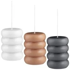 B&M Ribbed Pillar Candle - Brown -Decorative Accessories Shop 395415 shaped pillar candle