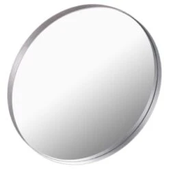 B&M Silver Round Small Mirror
