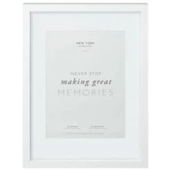B&M A4 New York Box Photo Frame - White